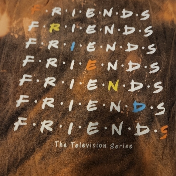 FRIENDS Tv Show Distressed  Tie Dye  Custom T-Shirt Size Large - Picture 2 of 4